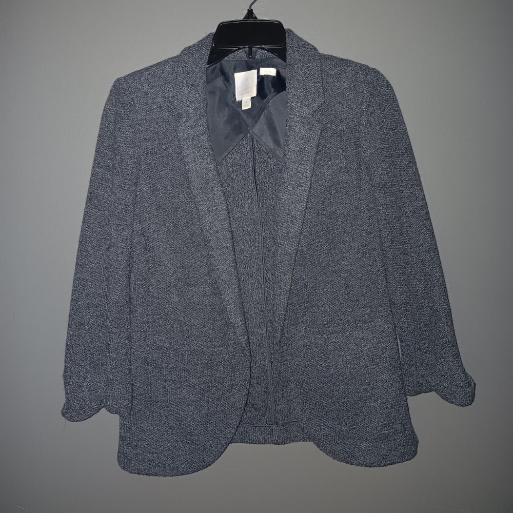 Lauren Conrad blue knit blazer with front pockets